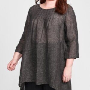 BNWOT FLAX Bravo Tunic in B&W Lightweight Linen Gauze - Versatile Sizing